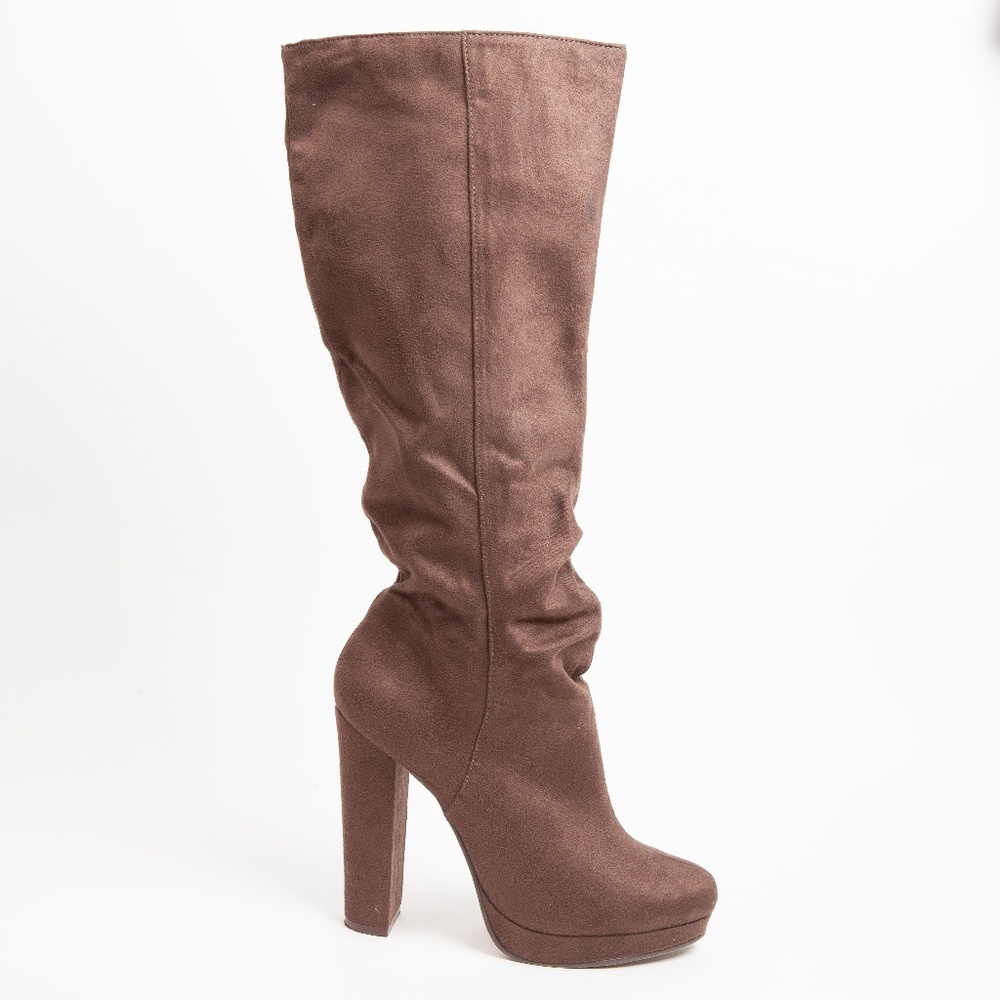 Michael Antonio Faux Suede Knee High Boots